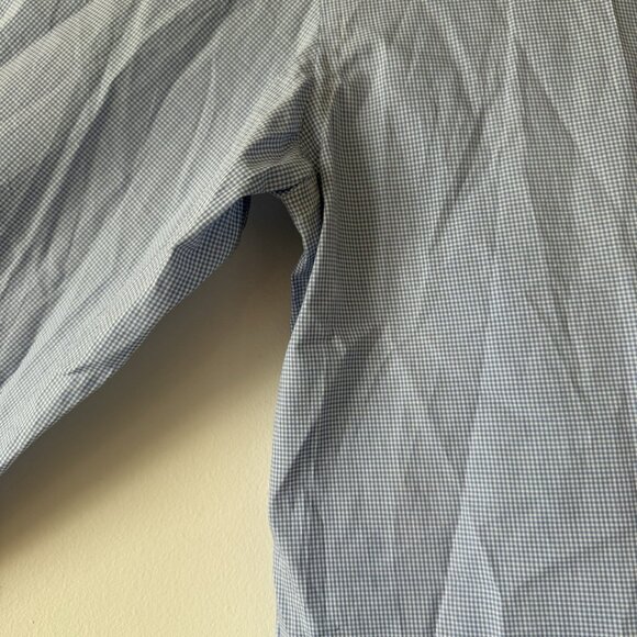 Ralph Lauren Purple Label White and Blue Checks Button Up Shirt Mens 15.5 - Picture 9 of 16